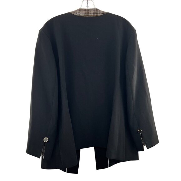Nicole Miller for Mary Kay Open Front Blazer Jacket Black/Multi Size 22W Petite - Picture 7 of 9
